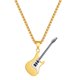 thumbnail image 1 of Collar de hombre con personalidad creativa, colgante de guitarra Mini Rock, collar de acero inoxidable a la moda, 1 of 5