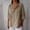 Khaki, variant on Linen Shirts for Women Linen V Neck Half Sleeve Button Up Loose Summer Tops