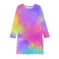 thumbnail image 2 of Girls Long Sleeve Stretchy Dress A line Twirly Skater School Party Dress A Line Twirly Skater School Recital Dress, 2 of 4
