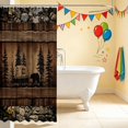 thumbnail image 3 of Erosebridal Camper Shower Curtain 72Wx84L, Bear Bathroom Shower Curtain, Camping Bear, 3 of 5