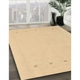 thumbnail image 2 of Ahgly Company Indoor Round Contemporary Yellow Solid Area Rugs, 3' Round, 2 of 6