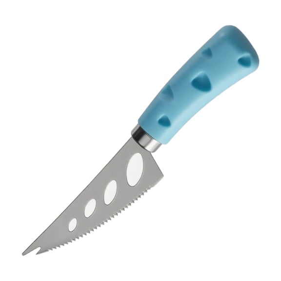 Stainless Steel Cheese Knife, Light Blue Non-slip Handle, 1 Piece Kitchen Knife, for Cutting Cheese Butter Bread Pizza Fruits and Steaks