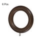 thumbnail image 3 of Anillo de cortina de madera Uxcell 6Pack de 2.75 pulgadas para barra de cortina, nogal, 3 of 6