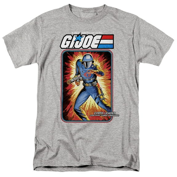 G.I. Joe Cobra Commander Card Unisex Adult T-Shirt, Athletic Heather, Medium