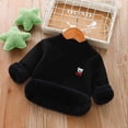 thumbnail image 2 of Suéter Para Niños Otoño Invierno Niños Jersey De Cuello Redondo Suéter Grueso De Felpa Negro Odeerbi LM103-6473, 2 of 4