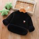 thumbnail image 2 of Suéter Para Niños Otoño Invierno Niños Jersey De Cuello Redondo Suéter Grueso De Felpa Negro Odeerbi LM103-6474, 2 of 4