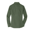thumbnail image 6 of Port Authority L640 Ladies Crosshatch Easy Care Shirt, Dark Cactus Green - 4XL, 6 of 6