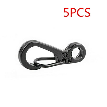 5PCS Mini Mousqueton Porte-clés Boucle Suspendue Printemps Camping  Randonnée Clip Porte-clés pour Clés, Noir