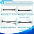 thumbnail image 4 of Fusion Strong Small Tension Rods 16 to 28 Inch Diameter 22 MM 1Pcs 1inch Shower Curtain Rod Black, Anti-slip -Heavy Duty Adjustable Spring Tension Rod for Windows,Bathroom, 4 of 4