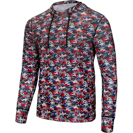 INGEAR Sun Shirts for Men - Lightweight SPF 50+ UV Protection Hoodie with Pocket for Fishing Running Hiking Swim Rashguard