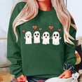 thumbnail image 2 of Drses‌‌ ‌‌‌‌‌‌‌‌‌‌‌‌‌‌‌‌‌Women's Halloween Ghost Pullover - Cute Spooky Print Long Sleeve Round Neck Loose Hoodie, 2 of 3