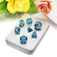 thumbnail image 3 of Set of 7 Metal Dice Set with Storage Box Includes D4, D6, D8, D10, D12, D20 for RPG MTG D&D Math Teaching, 3 of 7