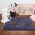 thumbnail image 6 of Super Soft Fluffy Shaggy Rugs 4x6 Feet for Living Room Bedroom, Furry Dorm Throw Rug Non-Slip Indoor Floor Carpet, Purple, 6 of 7