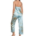 thumbnail image 3 of Women's Pajamas Set Printed Cami Top and Wide Leg Pants 2 Pieces Pjs Sleepwear Loungewear Outfits, 3 of 3