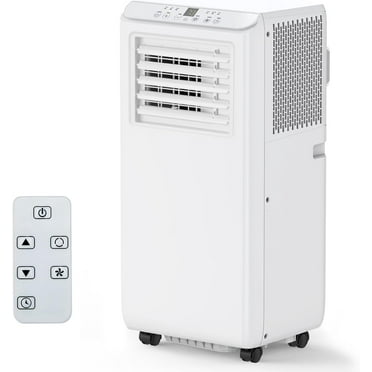 Homhougo Portable Air Conditioner - 8,000 BTU, 3-In-1 Functionality, Quiet Operation (<53dB), Cools Up to 350 Sq.Ft, Remote Control, Dehumidifier & Fan, Includes Window Kit, White