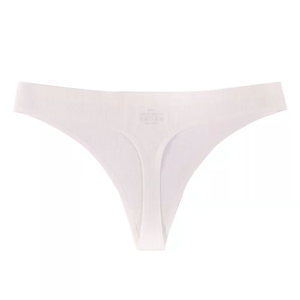 Gibobby Tangas de sexy mujer Mujeres Tanga G String Algodón Tangas Bragas Sexy Cintura en V Calzoncillos femeninos Pantys Lencería(Blanco,XL)