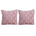 thumbnail image 1 of Paquete de 2 fundas de cojín cuadradas, fundas de cojín decorativas, funda de almohada para el hogar Rosado, 1 of 7