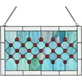thumbnail image 3 of Fine Art Living KP204 Stained Glass Panels, Blue/Green, 3 of 4