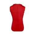 thumbnail image 4 of Women's Lace Sleeveless Blouses Square Neck Scalloped Dressy Casual Shirts Going Out Tops Red XL, 4 of 5
