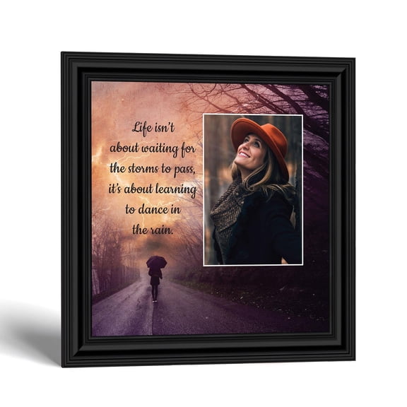 Inspirational Wall Art, Dance in the Rain Keepsake Frame