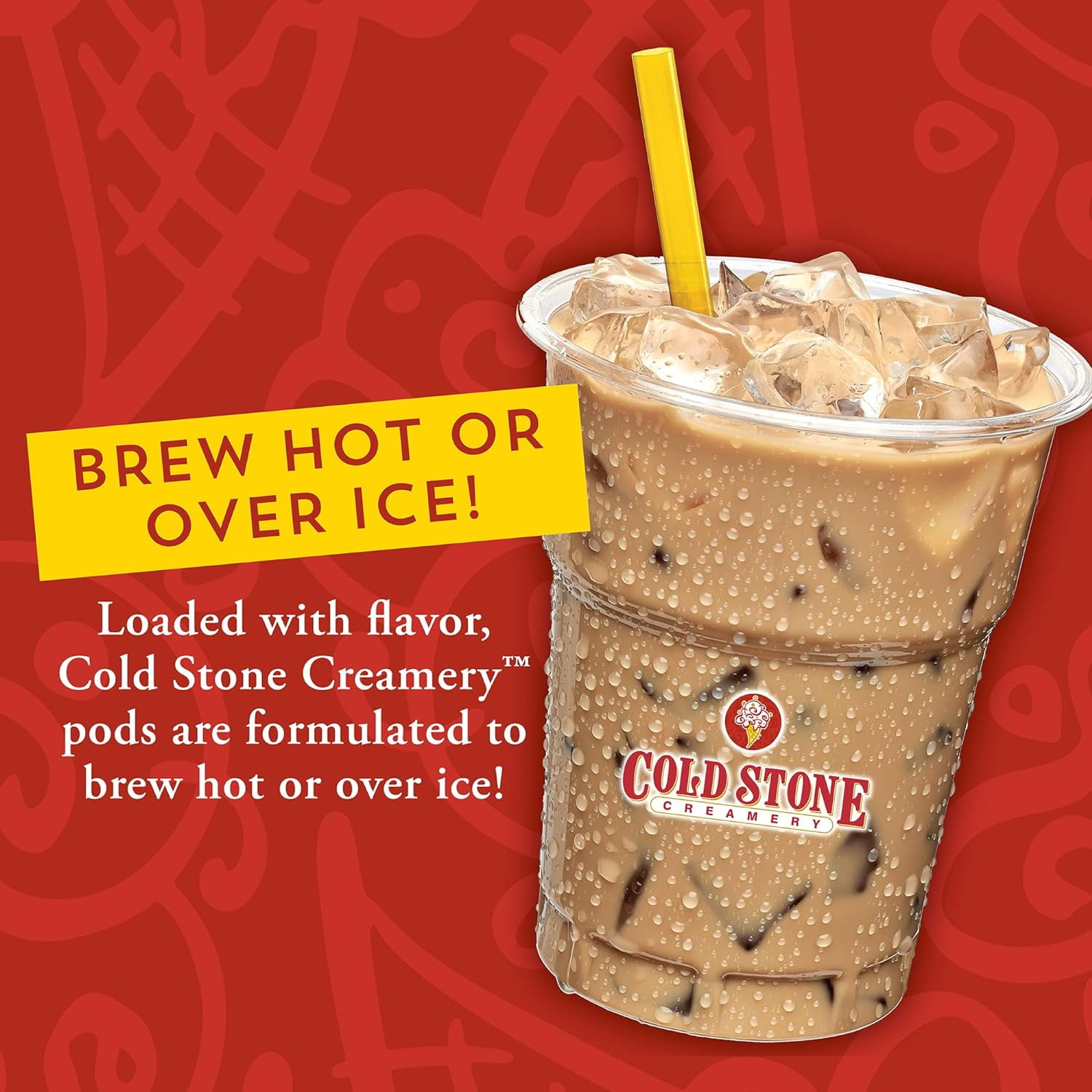 Cold Stone Creamery Birthday Cake Flavored Ice Cream Coffee Pods for Single-Serve Coffee Brewers, 40 Ct