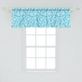 thumbnail image 2 of Ambesonne Tropical Valance Pack of 2, Palm Leaves in Aqua Colors, 54"X18", Deep Sky Blue White, 2 of 4