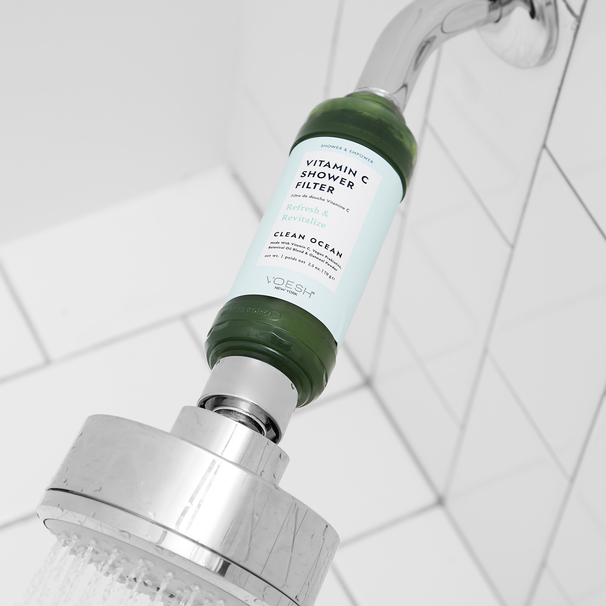 Voesh Vitamin C Shower Filter/Aromatherapy Shower Head Filter - Clean Ocean