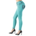 thumbnail image 4 of Fashion2Love Women's Plus / Juniors Size Colombian Design Butt Lift Mid Waist Skinny Jeans, 4 of 8
