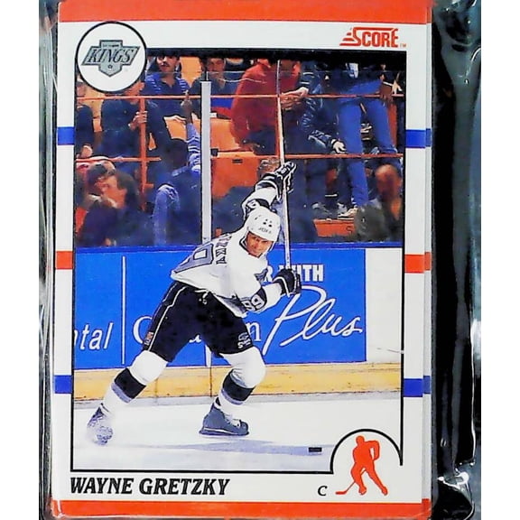 1990-91 Score BILINGUAL Los Angeles Kings Team Set 25 Cards Wayne Gretzky (8 diff)