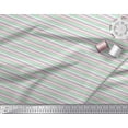 thumbnail image 2 of Soimoi Velvet Fabric Horizontal Stripe Printed Craft Fabric by The Yard 58 Inch Wide, 2 of 3
