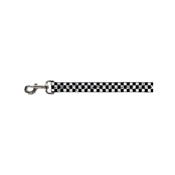 black and white distressed checkers checkered pattern fun animal pet dog leash