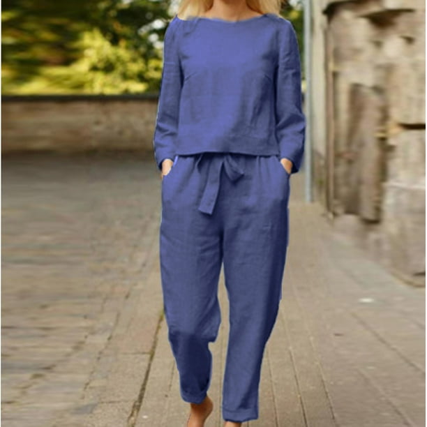 Puntoco Fashion Mujer Blusa de manga larga + Conjuntos de pantalones sueltos Puntoco Puntoco-3272
