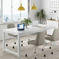 thumbnail image 4 of Tribesigns 63"L x 31.5"W Executive Desk Meeting Table, Large Computer Desk Workstation for Home Office, White, 4 of 9