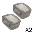 thumbnail image 1 of 2x Cuencos para Jaula de Perro, Tazón Portador para Mascotas, Fácil de Montar, Tazón de Agua Y Bebida de Alimentación Lenta para Gatitos, Pájaros, 2 piezas, 1 of 10
