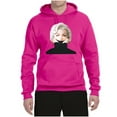 thumbnail image 2 of Wild Bobby, Hip Marilyn Monroe Portrait Classic Beauty Pose, Famous People, Unisex Graphic Hoodie Sweatshirt, Fuschia, X-Large, 2 of 4