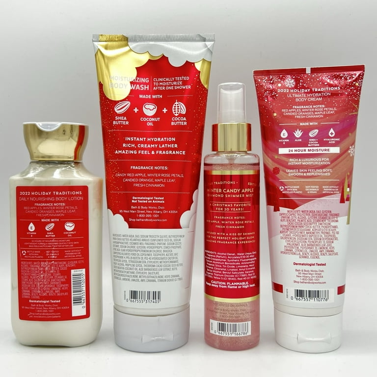 Bath and Body Works Winter Candy Apple 4-Piece Gift Set
