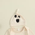thumbnail image 4 of Wonitaaizi Newborn Baby Boy Halloween Outfit Mama's Little Boo Romper Long Pants Hat 3Pcs Clothes Set(6-12 Months,Beige), 4 of 7