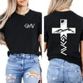 thumbnail image 2 of God Is Greater Than The Highs And Lows Double-Sided T-Shirt, Christian Faith Graphic Tee, Bible Verse Jesus Shirt, Religious Streetwear Apparel, Unisex Gift for Believers, 2 of 7