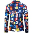 thumbnail image 3 of WREESH Mens Printed Suit Jacket Slim One Button Stylish Blazer Notched Lapel Back Slit Tuxedo Party Blazer Casual Sport Coat Blue, 3 of 3