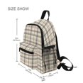 thumbnail image 3 of FORMRS Kids School Backpack with Front Zippered Pocket 12" Student Travel Daypack, Beige Plaid Pattern, 3 of 6