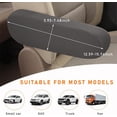 thumbnail image 2 of NOGIS 2 PCS Car Front Seat Armrest Covers, Elastic Fabric Stretch Car Seat Armrest Protectors, Soft Front Seat Armrest Cover Replacement, Universal Vehicle Accessories for Cars (Gray), 2 of 7