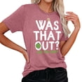 thumbnail image 6 of WEIWEN Pickleball Shirts for Women Pickleball Graphic T-Shirts was That Out Letter Printed Basic Tees Summer Short Sleeve Dressy Going Out Tops Pink, XL, 6 of 6
