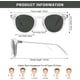 thumbnail image 5 of Liangnv Gafas de sol redondas polarizadas para mujer, diseño retro clásico, lentes de protección UV de estilo moderno, 5 of 5