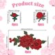 thumbnail image 2 of 12 parches bordados con diseño de flor y rosa, 3 estilos para coser o planchar., 2 of 7
