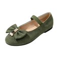 thumbnail image 2 of Willtoo Women Bow Pearl Mary Jane Flats Elastic Ankle Strap Round Toe Faux Suede Ballet Flat Shoes Comfort Slip On Dress Shoes for Daily Wedding Casual Wear, 2 of 5