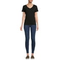 thumbnail image 2 of Time and Tru V-Neck Super-Soft Pima Cotton, T-Shirt (Women's), 2 of 5