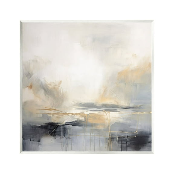 Stupell Industries Grey & Glam Landscape Abstract Painting Unframed Art Print Wall Art, 12 x 12
