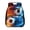 Blue Red Fire Soccer Printed, variant on Canada Flag Soccer Print Schoolbag for Boys 13.5 Inch Backpack Shoulder Bookbags with Front Zipper Waterproof Shoulder Backpacks Daycare Bags