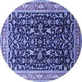 thumbnail image 1 of Ahgly Company Indoor Round Oriental Blue Industrial Area Rugs, 6' Round, 1 of 4