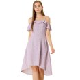 thumbnail image 1 of INSPIRE CHIC Women's Spaghatti Straps Ruffled a-Line Midi Floral Dress, 1 of 6